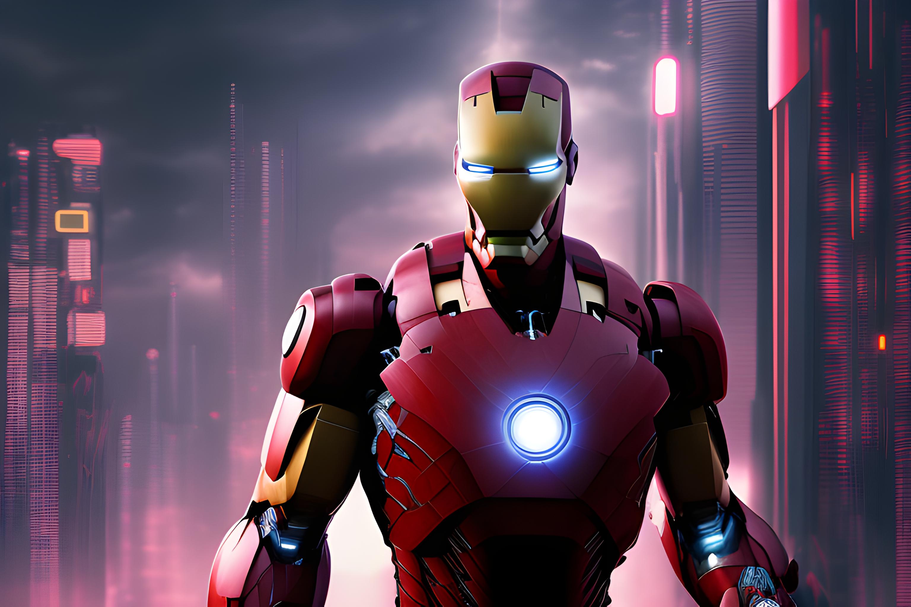 cyberpunk theme, ironman, neo (from matrix), barış manço